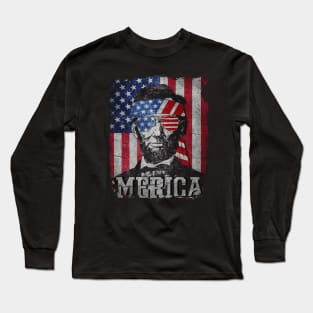 Merica Lincoln Long Sleeve T-Shirt